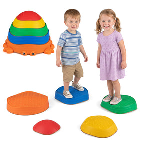 5 Pieces Stepping Stones for Kids with Cute Crab Theme