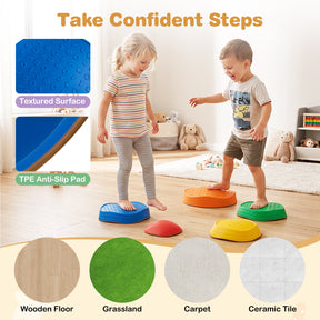 5 Pieces Stepping Stones for Kids with Cute Crab Theme