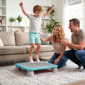 Mini Trampoline for Kids, 65 cm Trampoline Bouncing Board with 4 Removable & Non-Slip Foot Pads