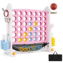 4-in-1 Jumbo Yard Giant Game Set w/ Basketball Hoop, Ring Toss