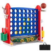 4-in-1 Jumbo Yard Giant Game Set w/ Basketball Hoop, Ring Toss