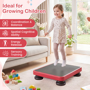 Kids Rebounder Bouncing Board, 60 x 50 cm Mini Trampoline with Elastic Rope