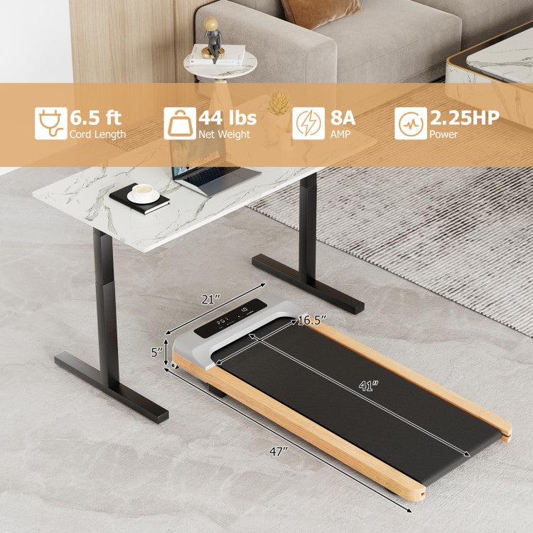 Under Desk Treadmill with Remote Control and LED Display for Home and Office