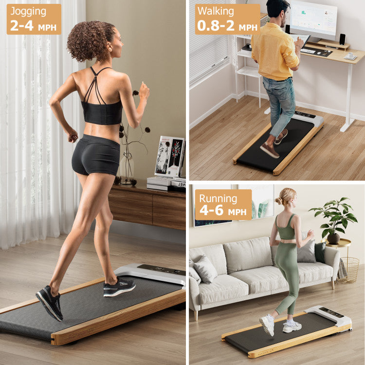 Under Desk Treadmill with Remote Control and LED Display for Home and Office