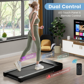 Under Desk Walking Pad Treadmill with LED Display and Remote Control