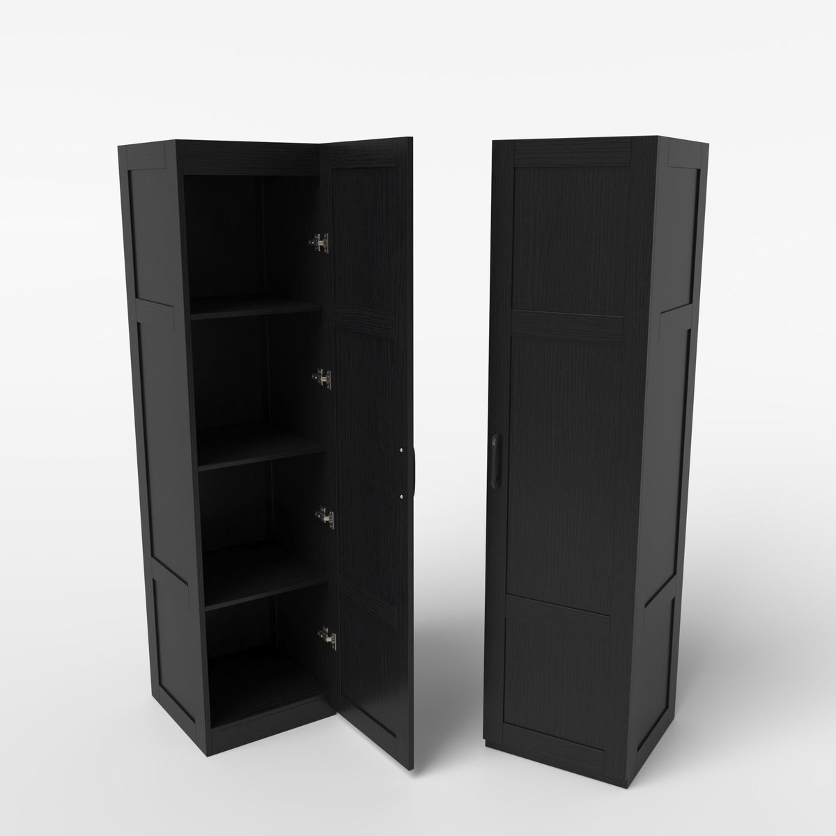 150 cm Tall Storage Cabinet, 4-Tier Freestanding Floor Cabinet
