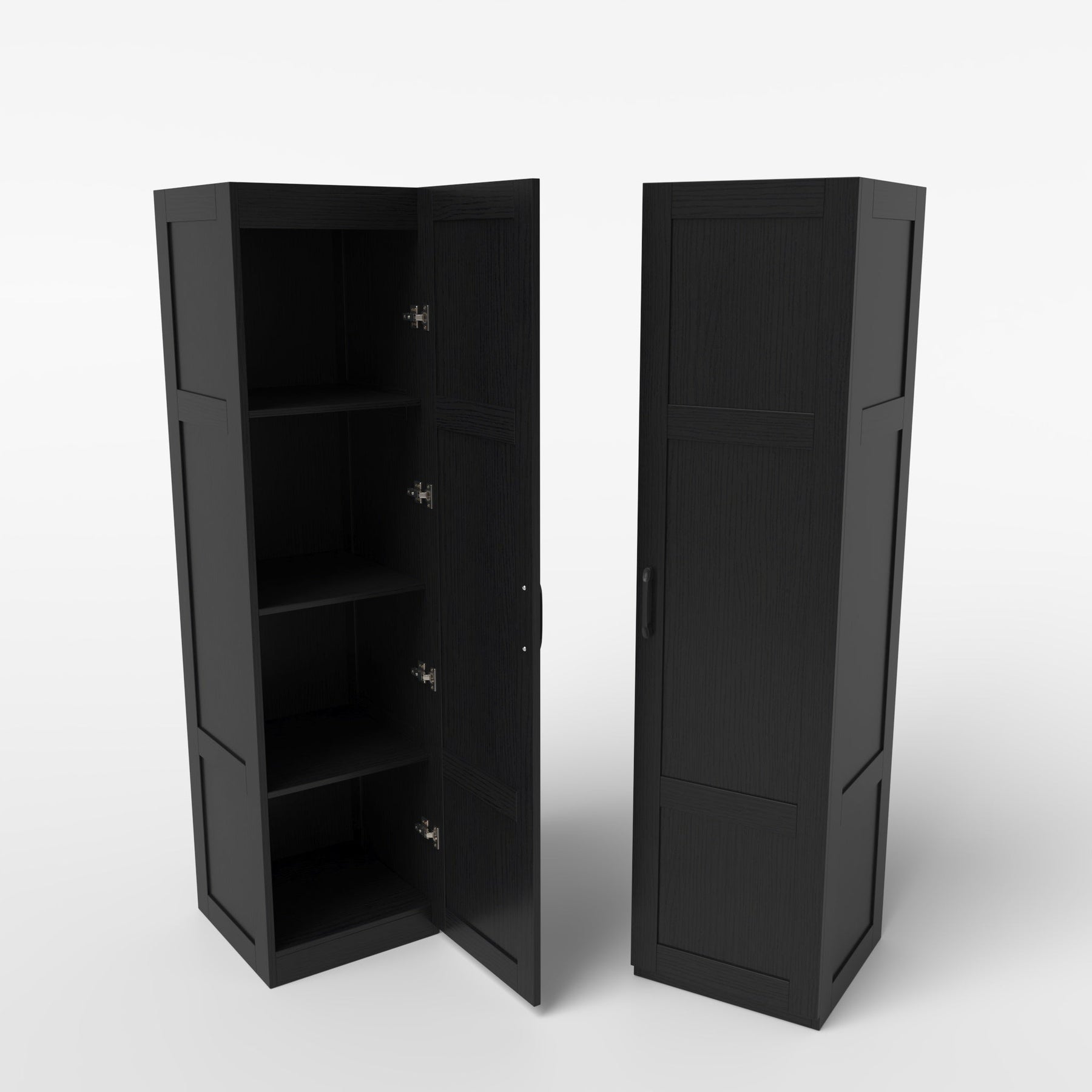 150 cm Tall Storage Cabinet, 4-Tier Freestanding Floor Cabinet
