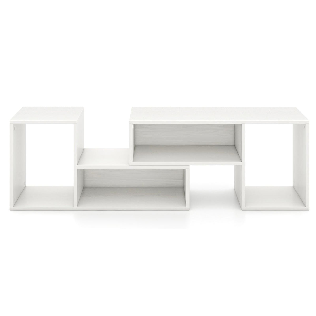 Wood TV Stands 2 PCS TV Console Cabinets for TVs up to 55 Inches