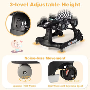 Hikidspace 4-in-1 Baby Walker, Foldable Activity Car Baby Walker