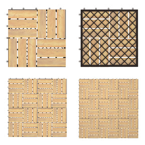 30x30cm Acacia Wood Deck Tiles of 10