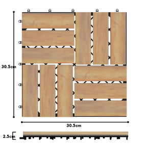 30x30cm Acacia Wood Deck Tiles of 10