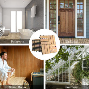 30x30cm Acacia Wood Deck Tiles of 10