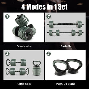Adjustable Weight Dumbbell Set with Connector