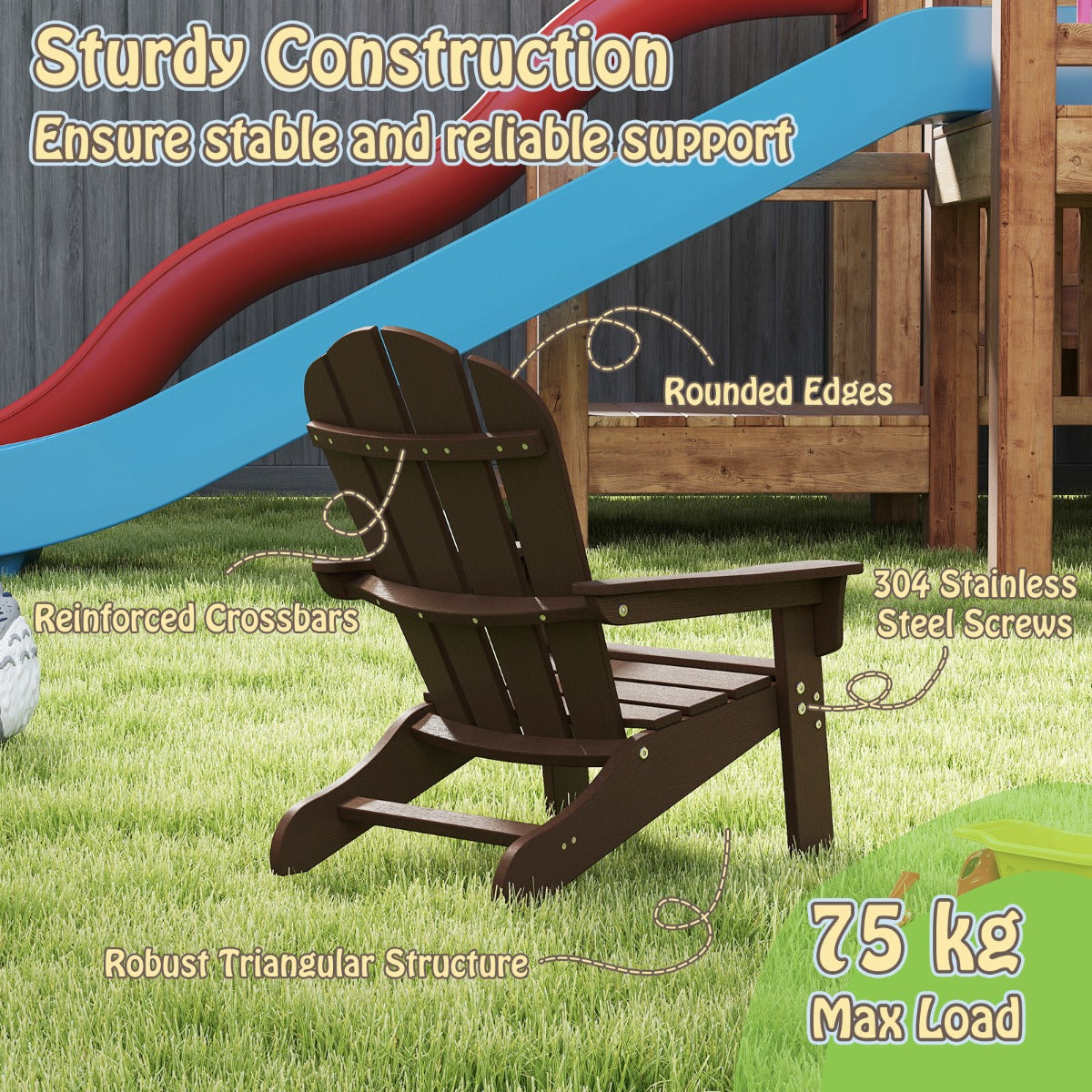All-Weather HDPE Toddler Lawn Chair with Ergonomic Design