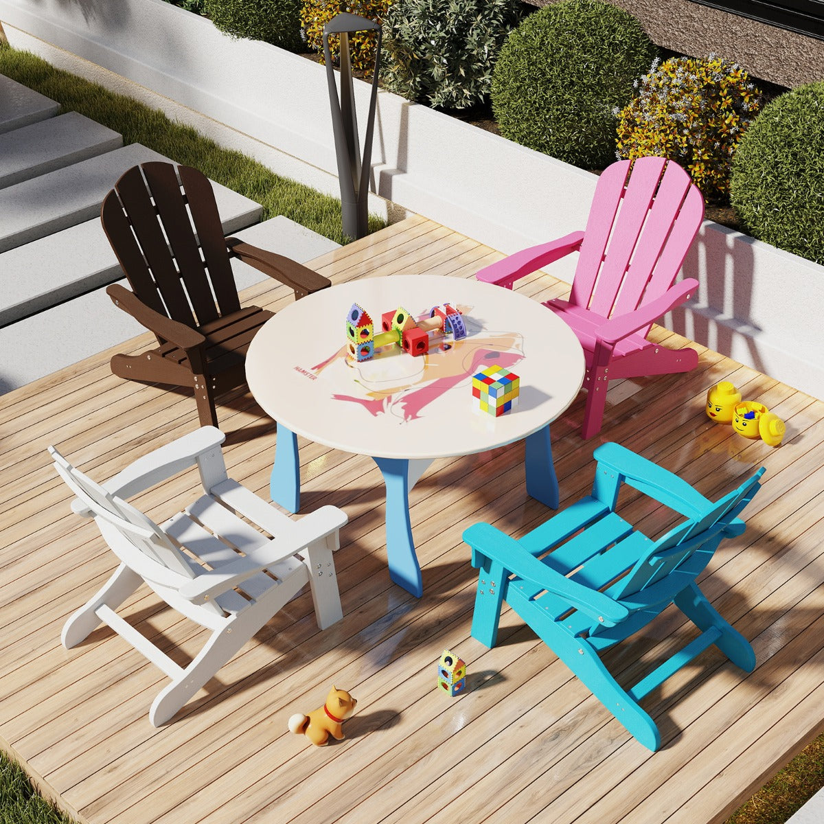 All-Weather HDPE Toddler Lawn Chair with Ergonomic Design