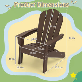 All-Weather HDPE Toddler Lawn Chair with Ergonomic Design
