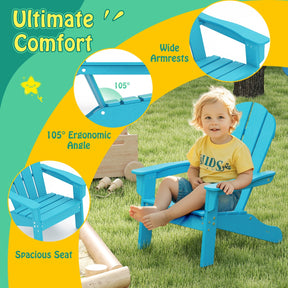 All-Weather HDPE Toddler Lawn Chair with Ergonomic Design