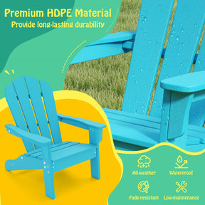 All-Weather HDPE Toddler Lawn Chair with Ergonomic Design