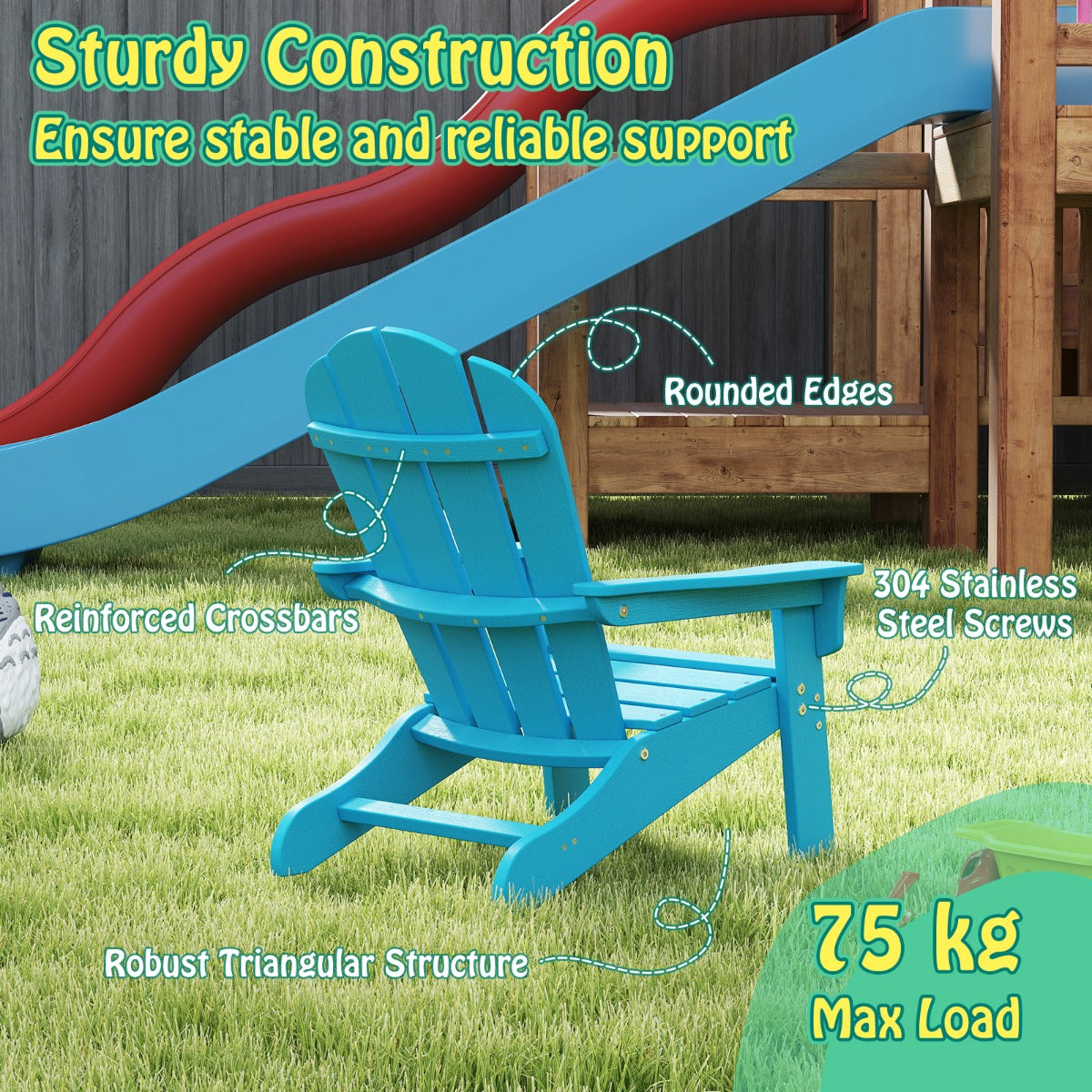 All-Weather HDPE Toddler Lawn Chair with Ergonomic Design