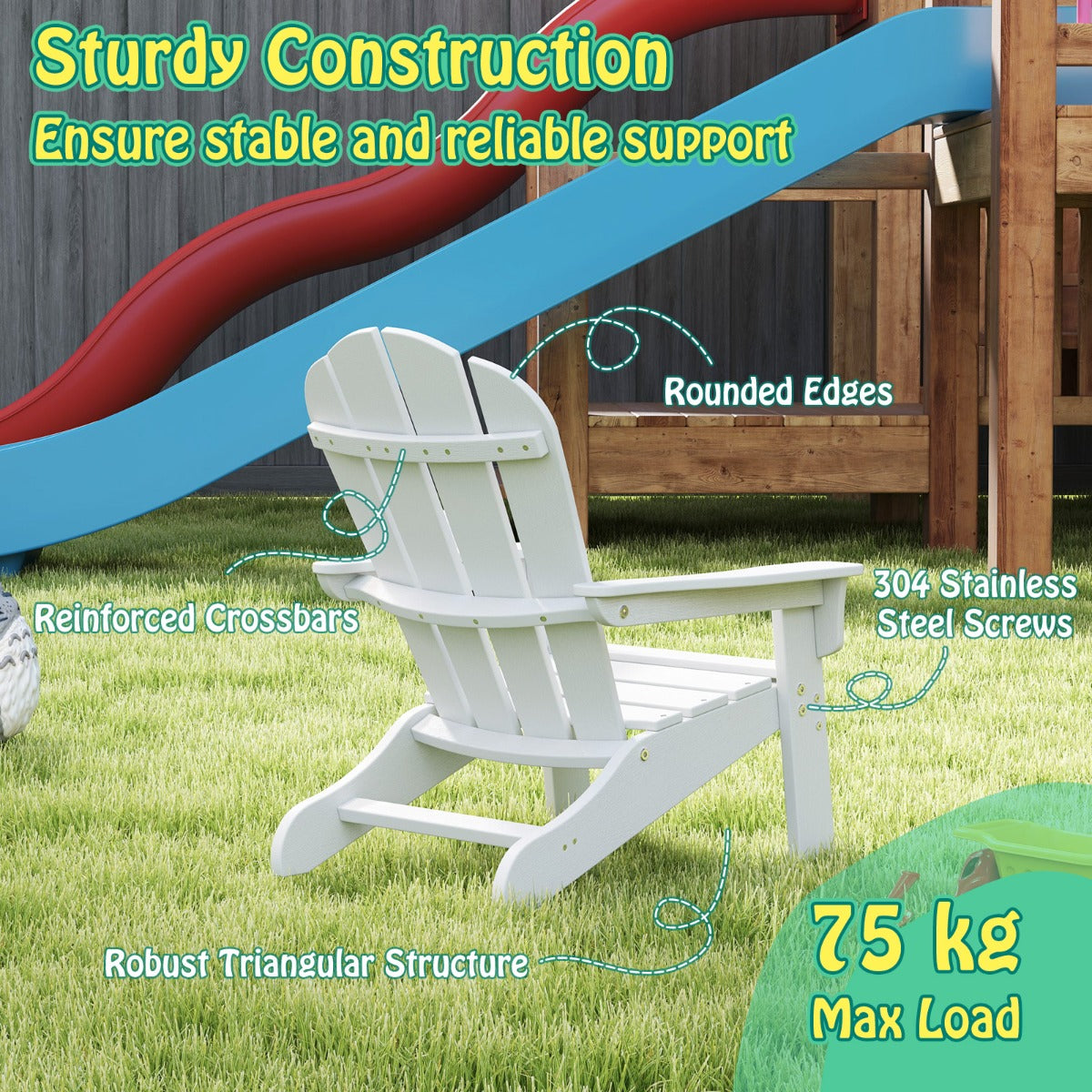 All-Weather HDPE Toddler Lawn Chair with Ergonomic Design