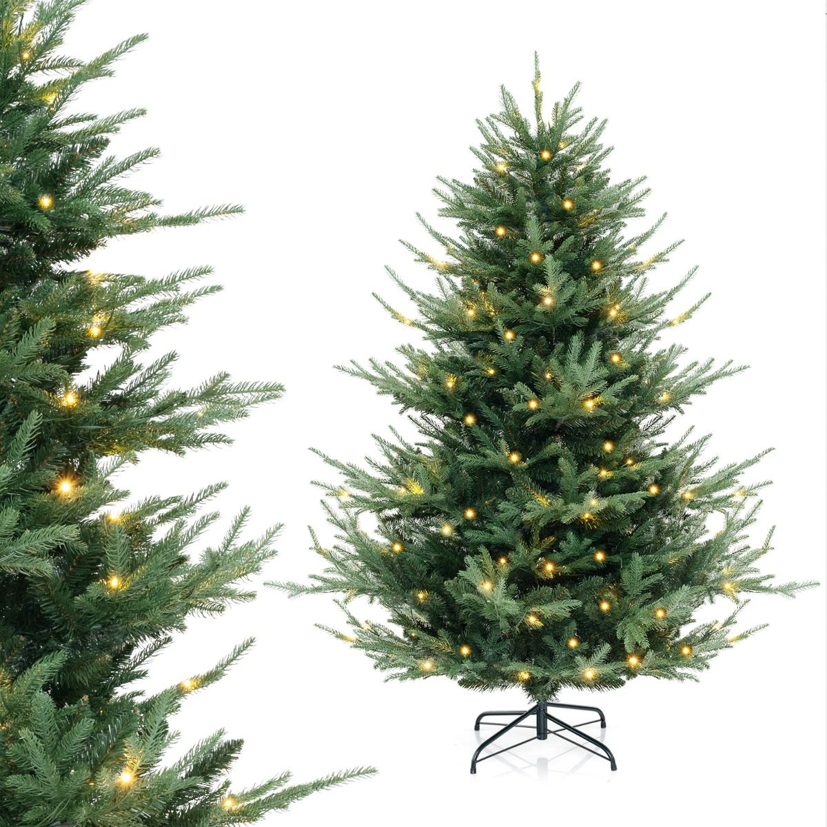 1.8M/2.1M Pre-lit Artificial Christmas Tree with 778/1090 Branch Tips and 240/340 Warm White LED Lights
