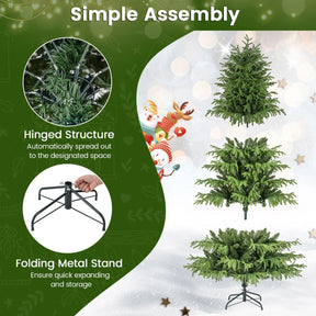Artificial Christmas Tree with Warm White LED Lights and Branch Tips