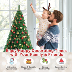 1.8M Artificial Christmas Tree Xmas Pine Tree with Solid Metal Legs