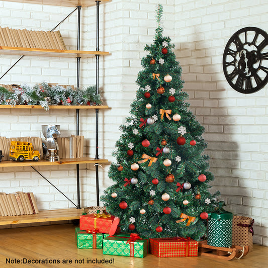 2.1m Artificial Christmas Tree Xmas Pine Tree with Solid Metal Legs