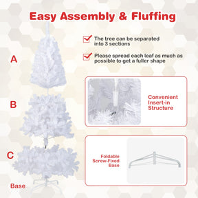 Artificial Xmas Decoration Tree with PVC Branch Tips and Metal Stand