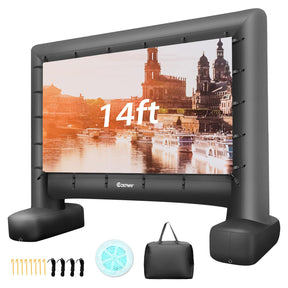 14/15/16Ft Inflatable Movie Projector Screen, Inflatable Movie Screen Outdoor with Air Blower