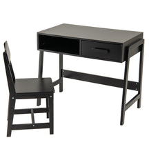Wooden Children Study Table Set with Storage Drawer and Hutch