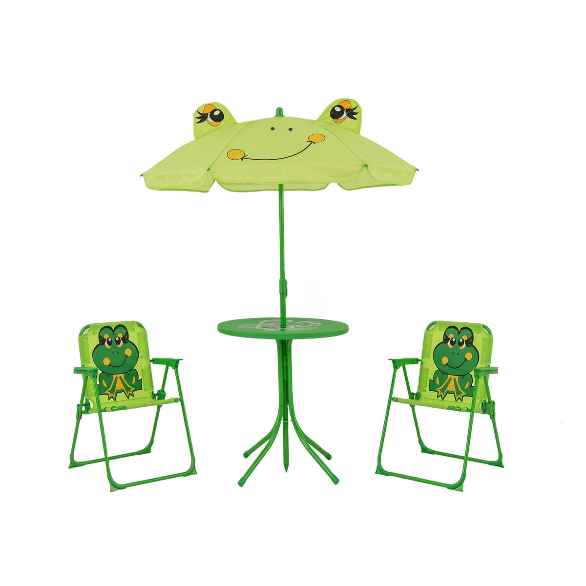 Baby Joy Toddler Outdoor Activity Table with 2 Folding Chairs & a Height Adjustable Umbrella