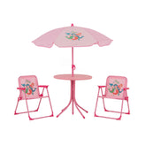 Baby Joy Toddler Outdoor Activity Table with 2 Folding Chairs & a Height Adjustable Umbrella