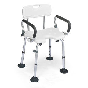 Non-Slip Shower Chair with U-Shaped Cutout for Elderly