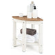 Corner Shower Bench Stool with Storage Shelf for Indoor/Outdoor Use