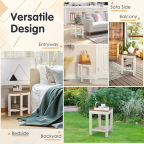 Corner Shower Bench Stool with Storage Shelf for Indoor/Outdoor Use