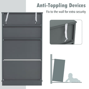 Bathroom Floor Cabinet with 2 Adjustable Shelves