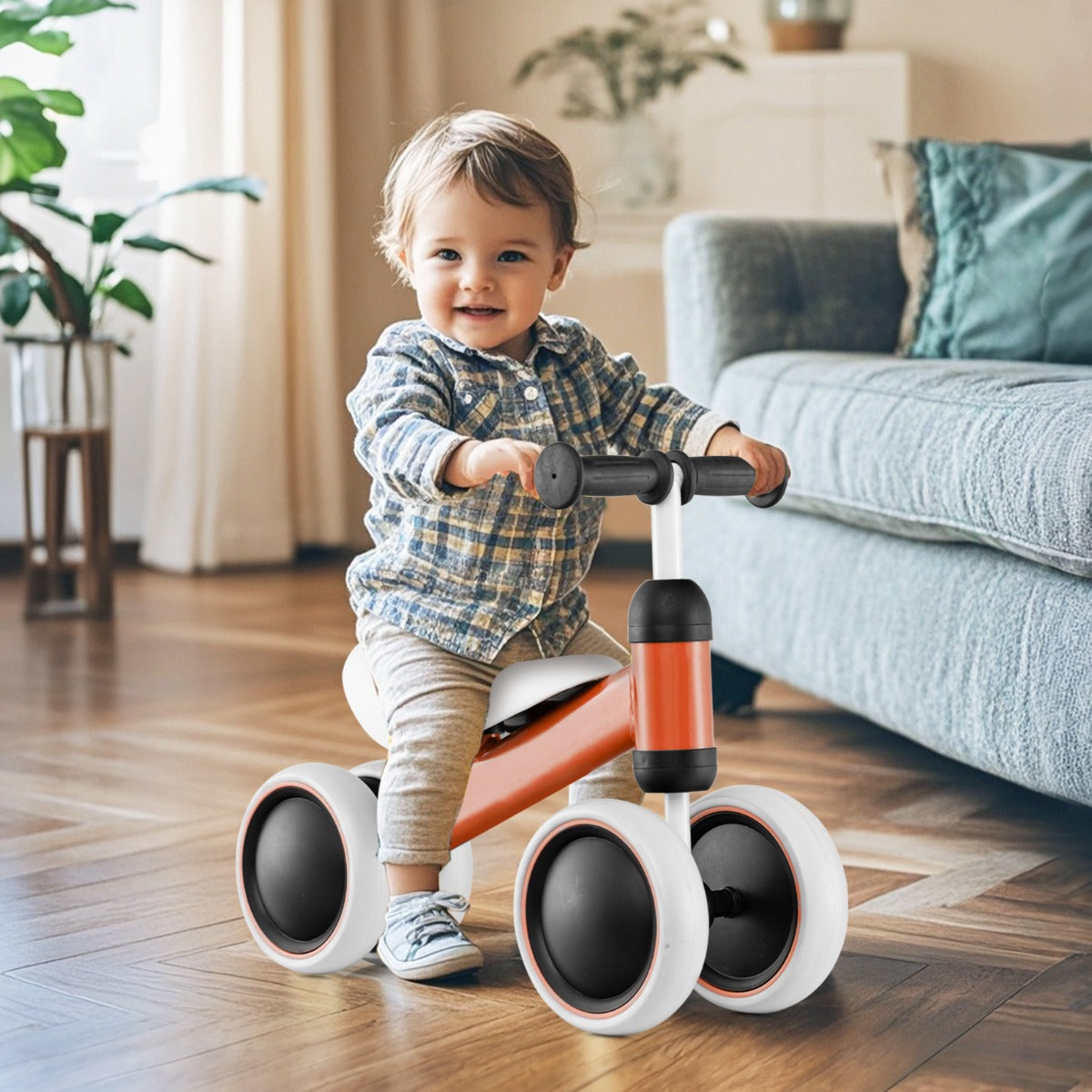 Baby Balance Training Bike with 4 Wheels for Infant