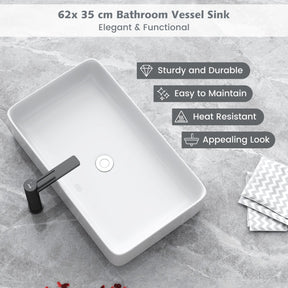Bathroom Vessel Sink with Pop-up Drain