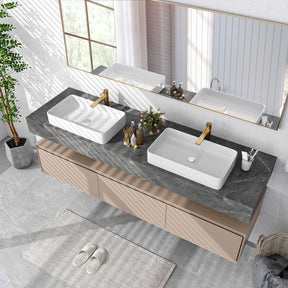 Bathroom Vessel Sink with Pop-up Drain
