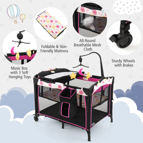 Hikidspace Bedside Baby Crib with Adjustable Height for Newborn Infant