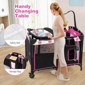 Hikidspace Bedside Baby Crib with Adjustable Height for Newborn Infant