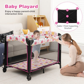 Hikidspace Bedside Baby Crib with Adjustable Height for Newborn Infant