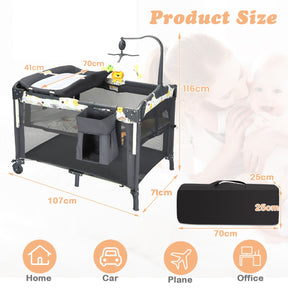 Hikidspace Bedside Baby Crib with Adjustable Height for Newborn Infant