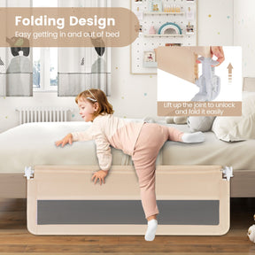 Height Adjustable Bed Rail with Mesh Cloth for Toddlers