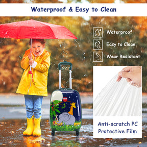 2 Pieces Kids Carry On Luggage Set with Spinner Wheels