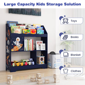 Toy Storage Organizer Display Stand for Playroom-Blue