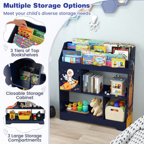 Toy Storage Organizer Display Stand for Playroom-Blue