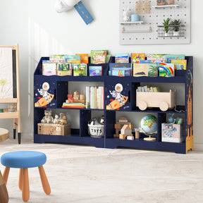 Toy Storage Organizer Display Stand for Playroom-Blue