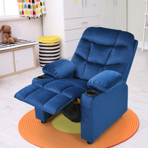 Kids Youth Recliner Chair with Cup Holders and Side Pockets for Boys Girls 3+ Age Group